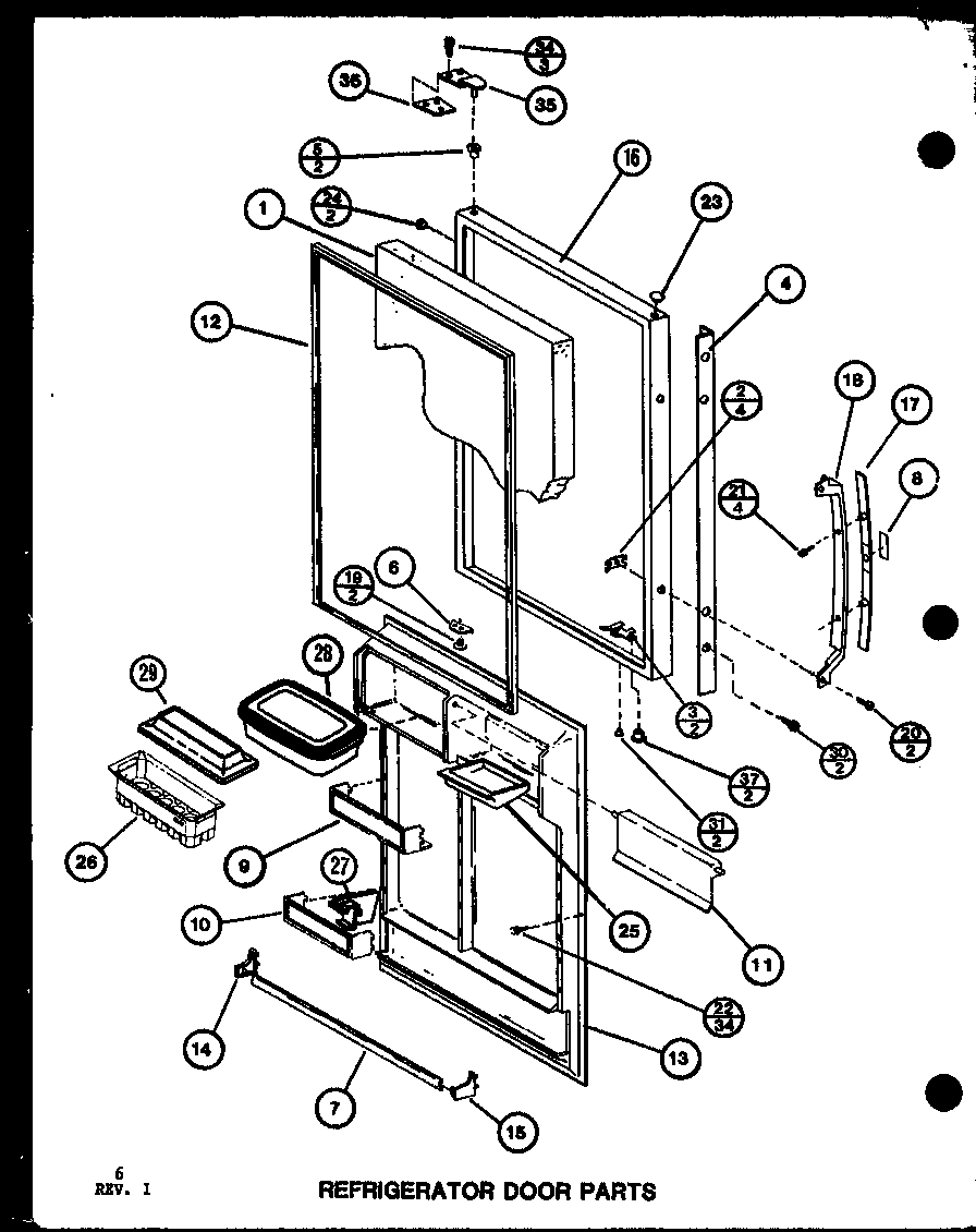 REFRIGERATOR DOOR PARTS (BX20K/P7812503W) (BX20K/P7812512W)