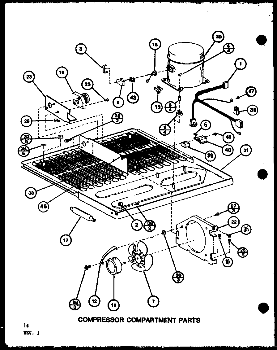 Compressor compartment parts (bx20k/p7812503w) (bx20k/p7812512w)