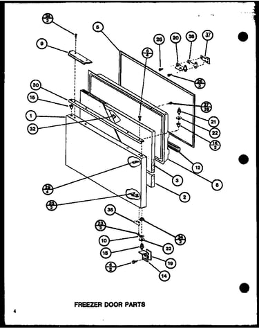 Freezer door parts (bl20k/p7812504w) (bl20k/p7812513w)