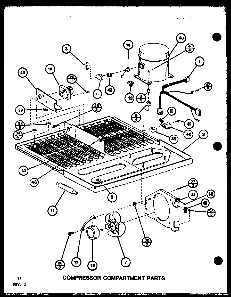 COMPRESSOR COMPARTMENT PARTS (BL20K/P7812504W) (BL20K/P7812513W)