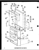 Refrigerator door parts (esbfc16l/p60235-16l) (esbfc16c/p60235-16c) (esbfc16ag/p60235-16ag) (esbfc16b/p60235-16w) (esbfc16a/p60235-16a)
