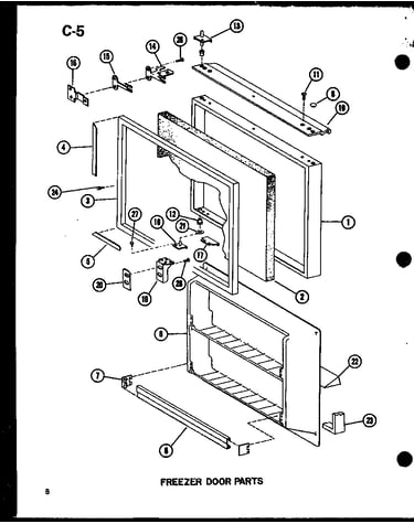 Freezer door parts