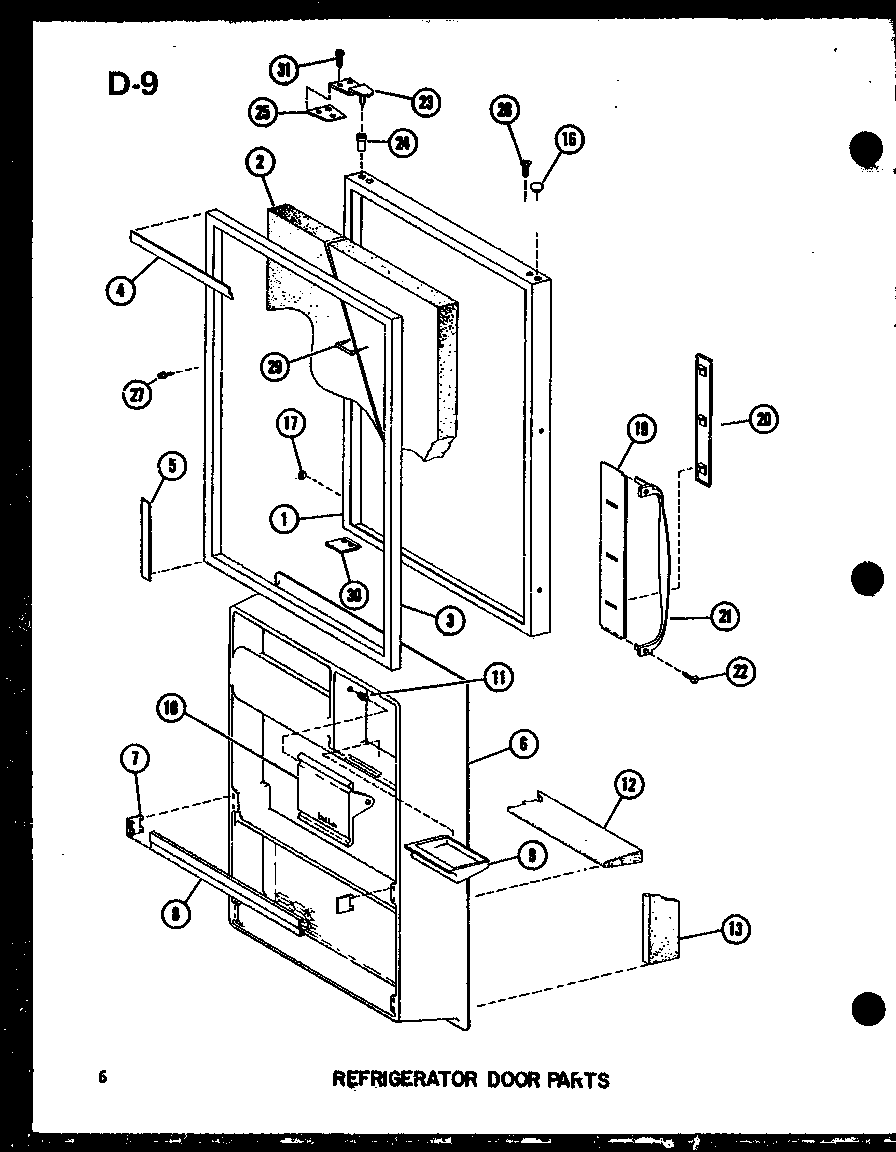 Refrigerator door parts