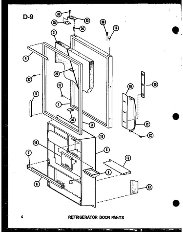 Refrigerator door parts