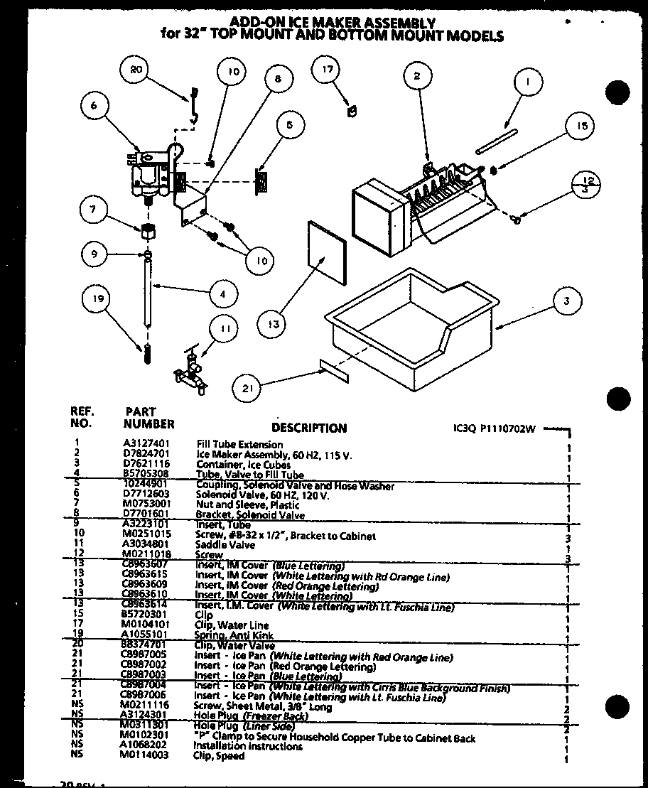 Add-on ice maker assembly