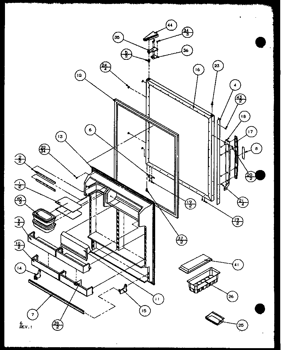 Refrigerator door (bl20ql/p1125508wl) (bl20ql/p1125503wl) (bl20qw/p1125508ww) (bl20qw/p1125503ww)