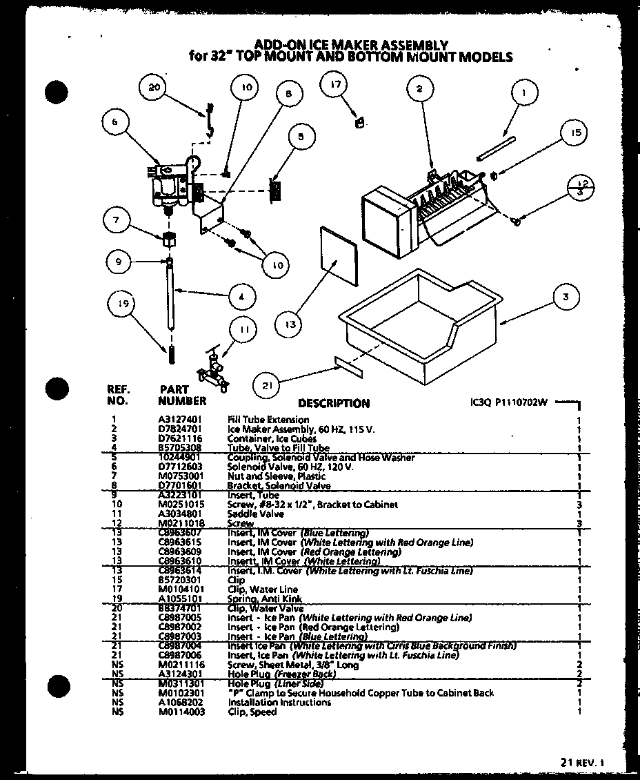 Add-on ice maker assembly