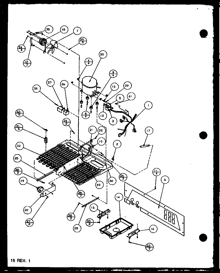 COMPRESSOR COMPARTMENT (BZ22QL/P1153002WL) (BZ22QL/P1153001WL) (BZ22QW/P1153002WW) (BZ22QW/P1153001WW) (BZ22QE/P1153001WE)