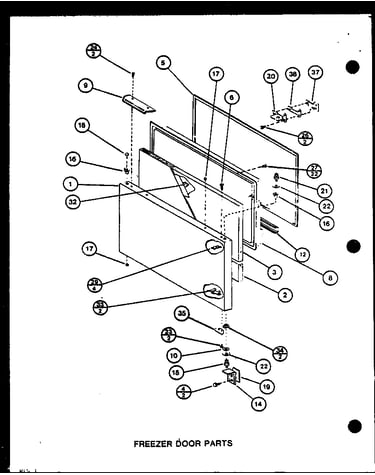 Freezer door parts (br20m/p7812519w) (br20n/p7812526w)