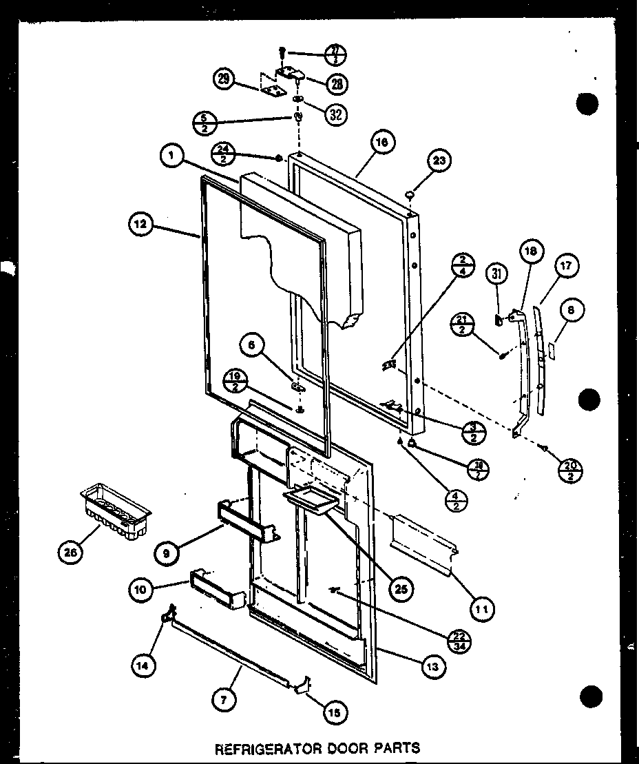 Refrigerator door parts (br20m/p7812519w) (br20n/p7812526w)
