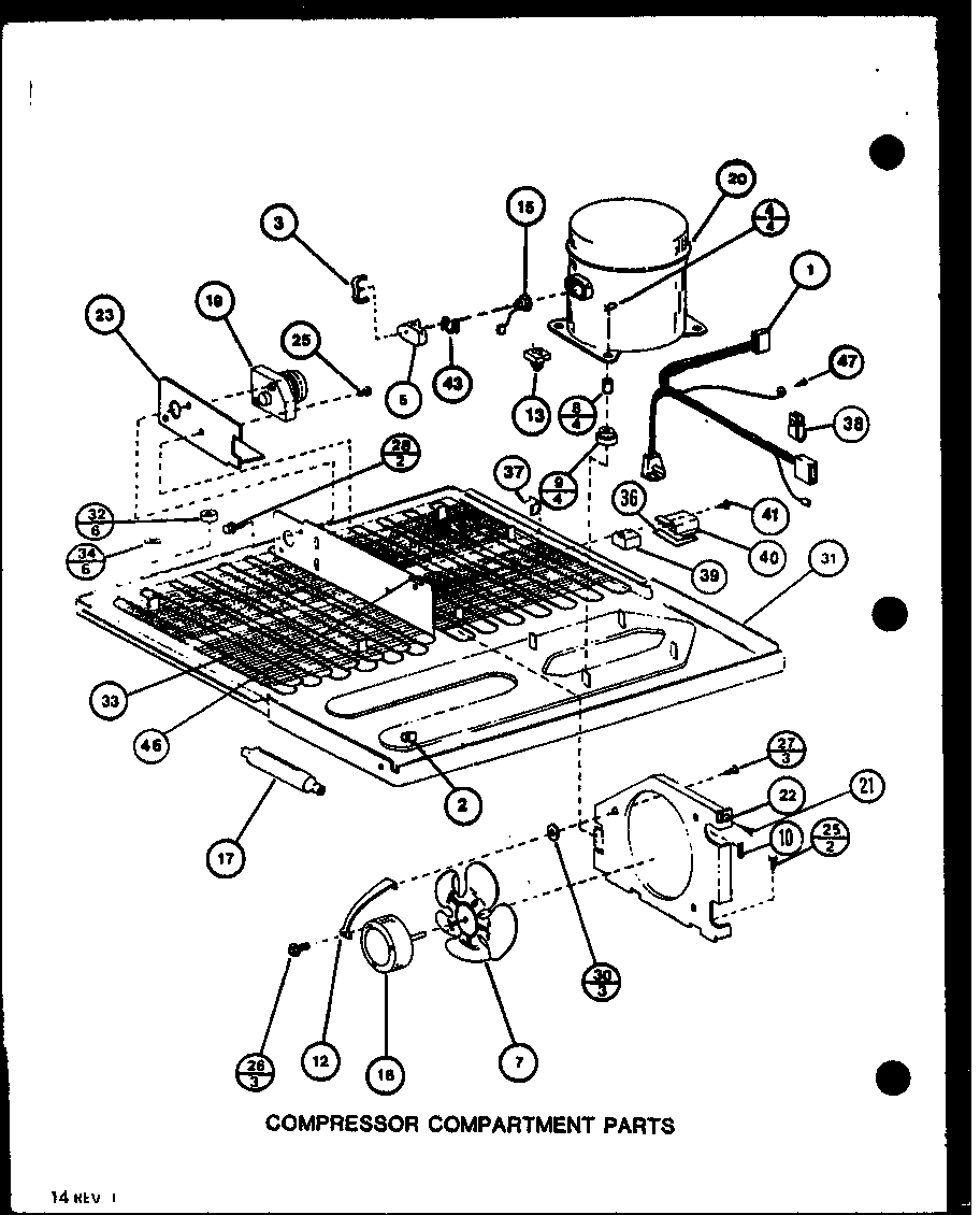 Compressor compartment parts (br20m/p7812519w) (br20n/p7812526w)
