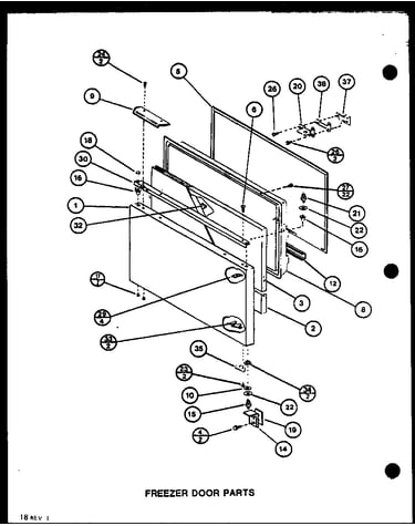 Freezer door parts (bc20m/p7812521w) (bc20n/p7812528w)