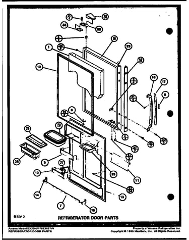 Refrigerator door parts (bx20m/p7812520w) (bx20n/p7812527w)