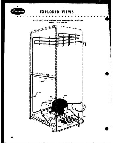 Exploded view - high side refrigerant circuit (fpr14a) (fpr18a)