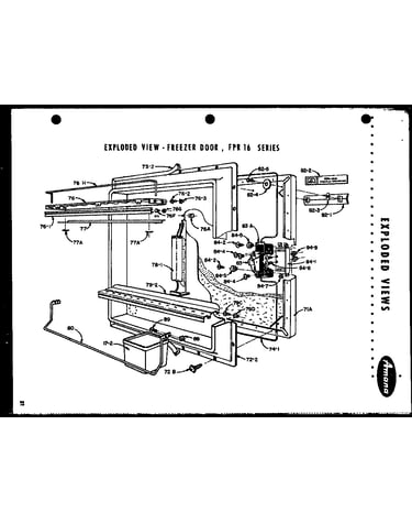 Exploded view - freezer door (fpr16)