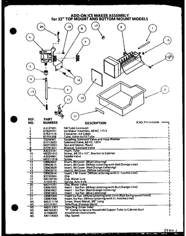 Add on-ice maker assembly