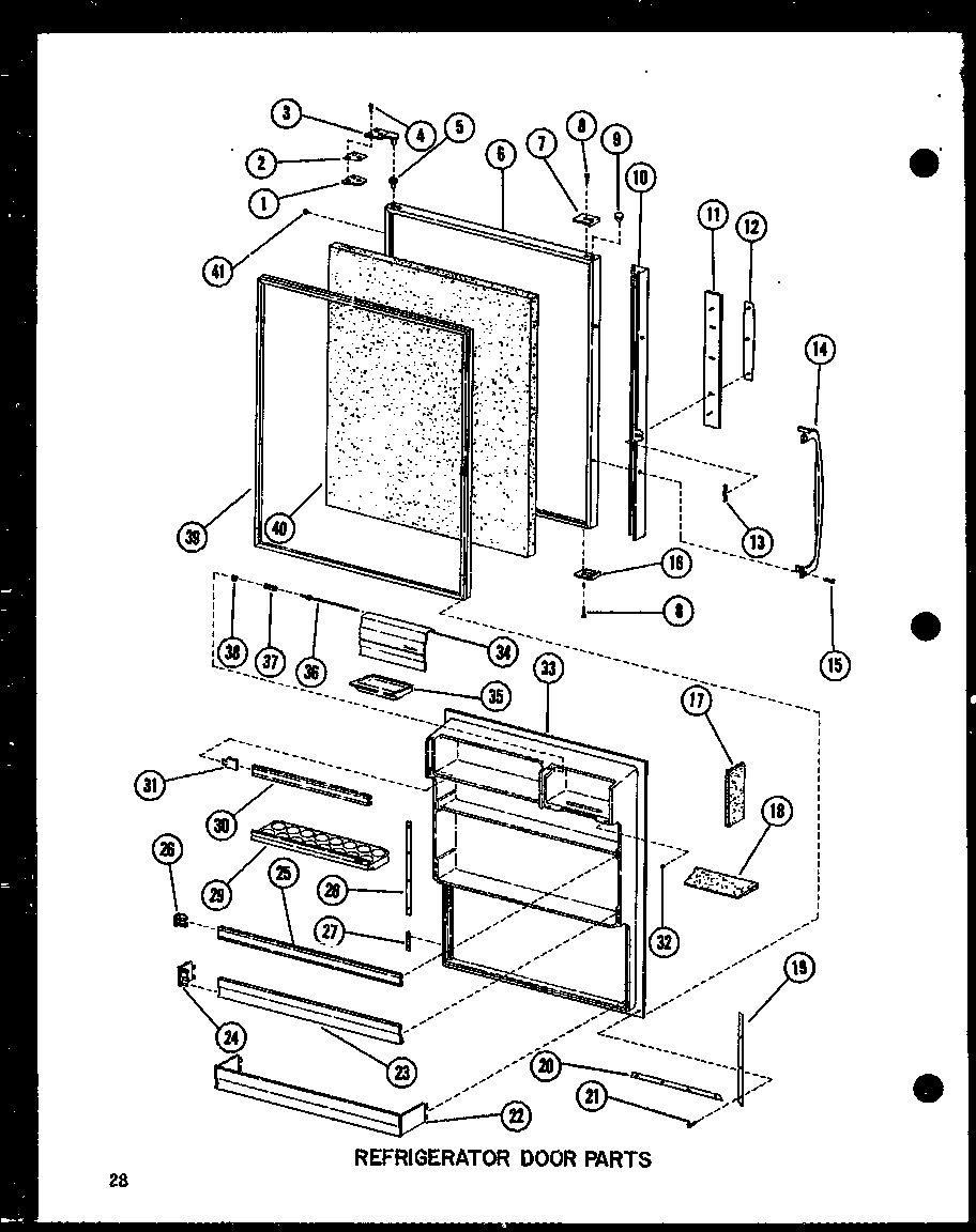 Refrigerator door parts