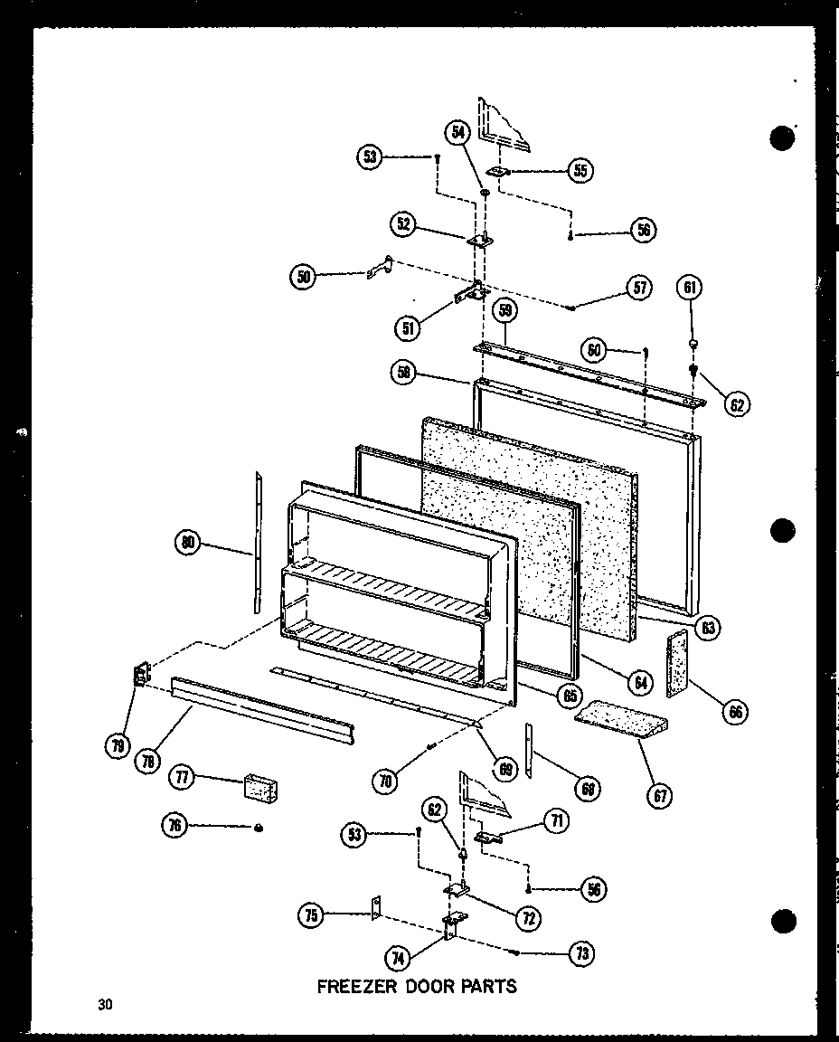 Freezer door parts