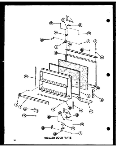 Freezer door parts