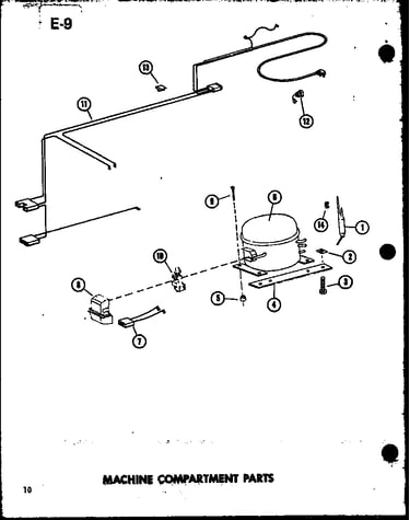 Machine compartments parts