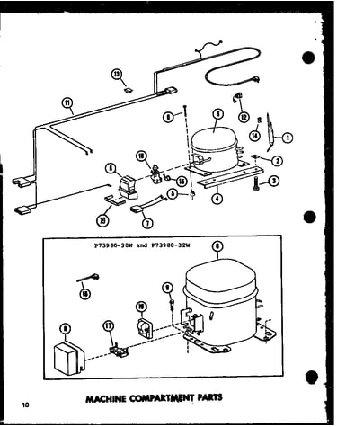 Machine compartment parts
