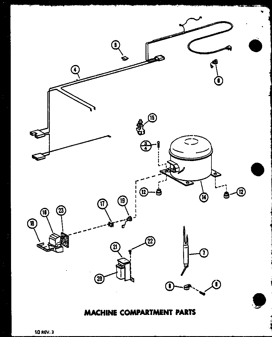 Machine compartment parts