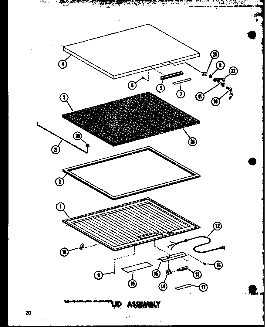 Lid assembly (ec11f-c/p60321-2wc) (ec11f-a/p60321-2wa) (ec11f/p60321-2w) (ec11f-ag/p60321-2wg) (ec15f/p60321-5w) (ec15f-c/p60321-5wc) (ec15f-ag/p60321-5wg) (ec15f-a/p60321-5wa) (ec19f/p60321-8w) (ec19f-c/p60321-8wc) (ec19f-ag/p60321-8wg) (ec19f-a/p60321-8