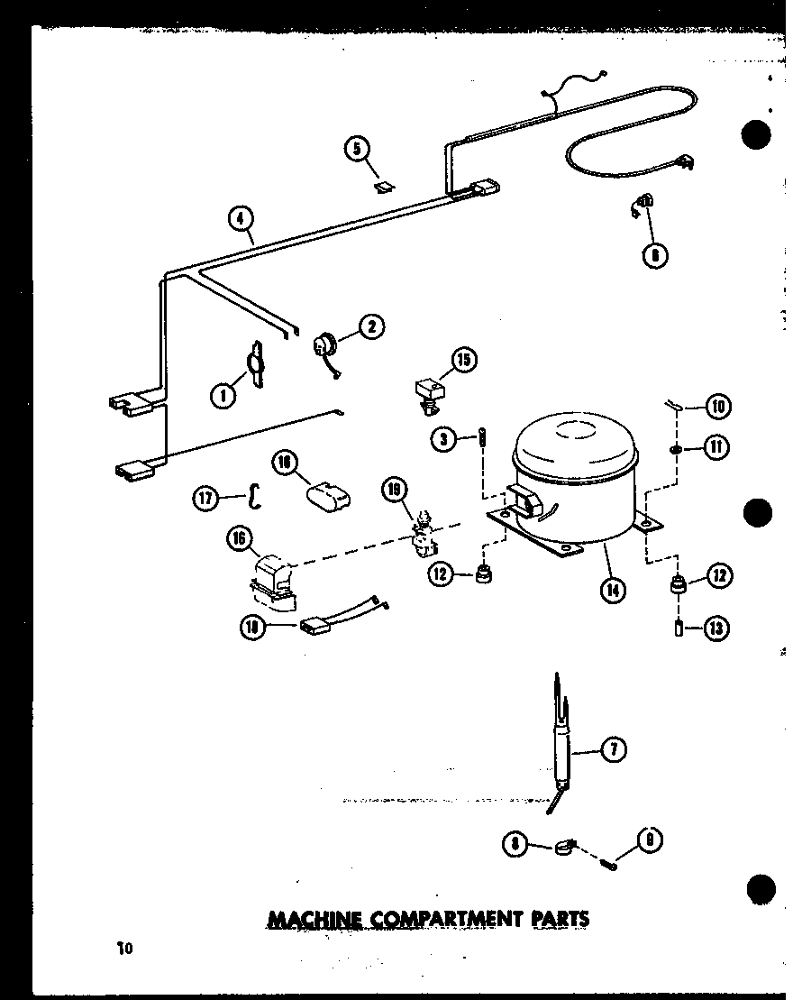 Machine compartment parts