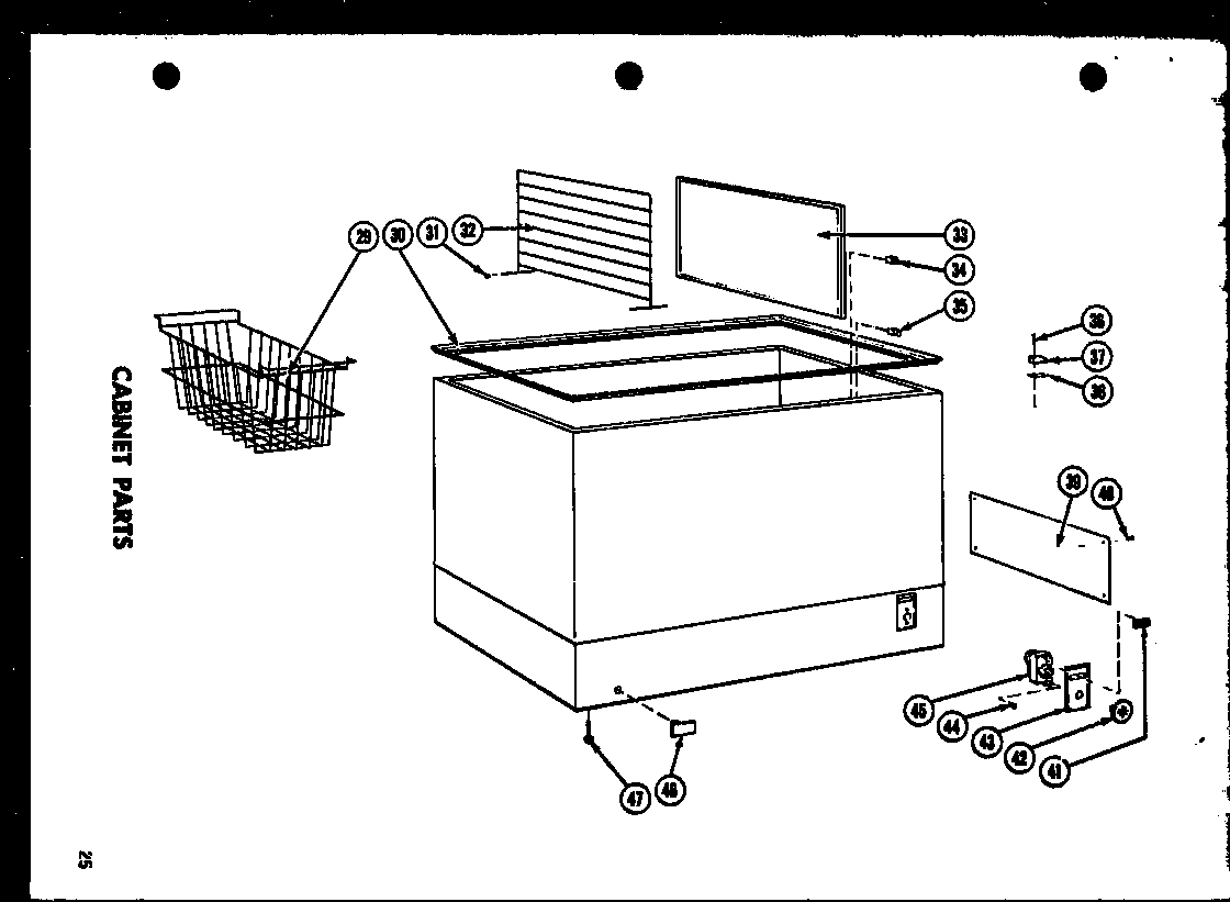 Cabinet parts (c11f) (c15f) (cp15) (c19f) (c23f) (c28f)