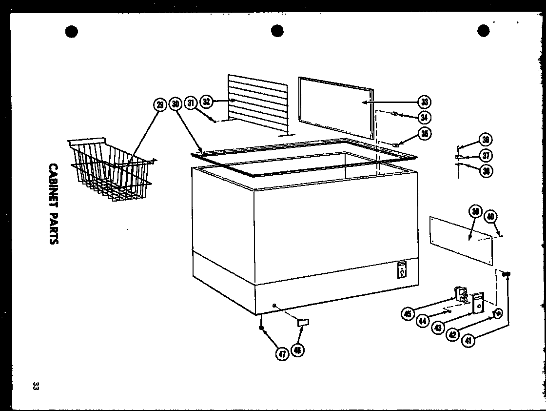 Cabinet parts (ec11f) (ec15f) (ec19f) (ec23f) (ec28f)