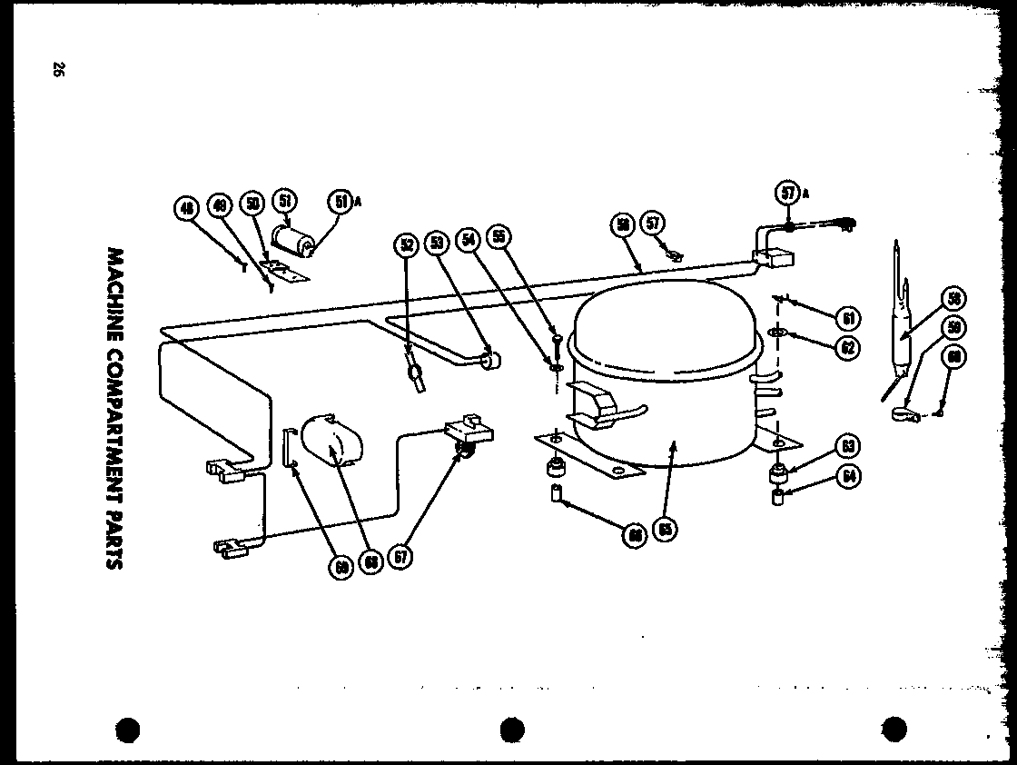 Machine compartment parts