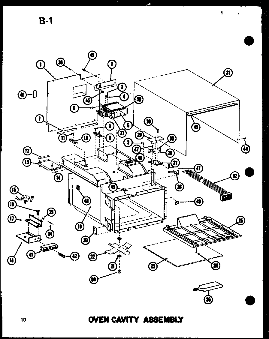 Oven cavity assembly