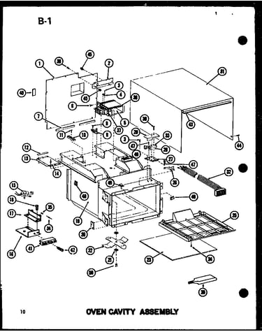Oven cavity assembly