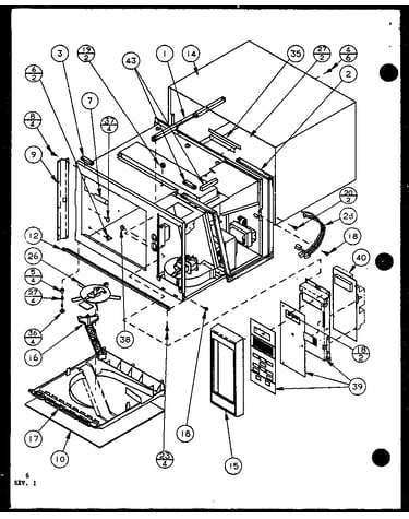 Cabinet and control panel