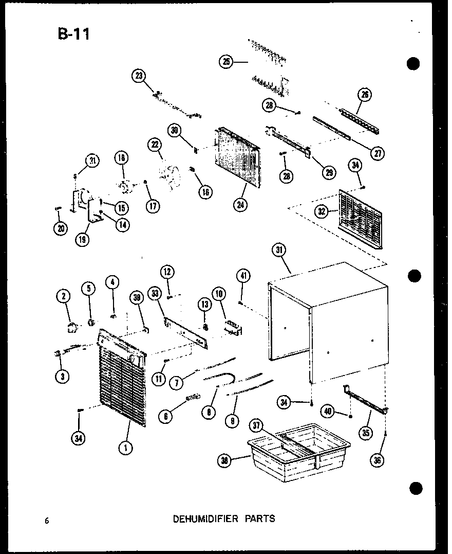 Dehumidifier parts
