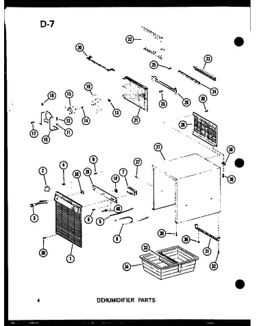 Dehumidifier parts