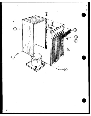 Cabinet and front grille
