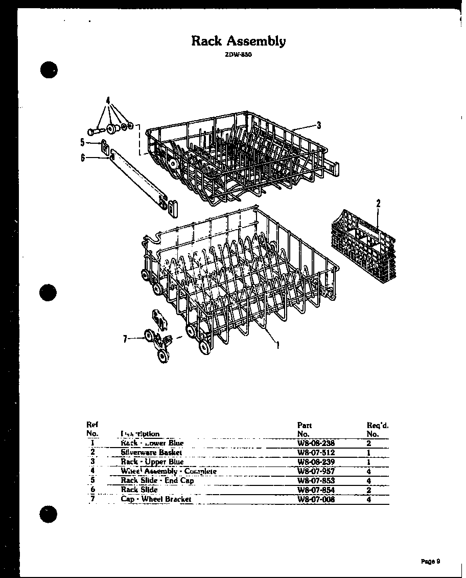 RACK ASSEMBLY (ZDW-850)