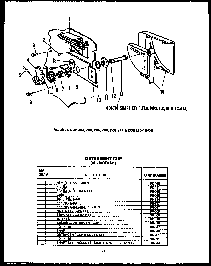 Detergent cup (dur203-19-os) (dur204-19-os) (dur205-19-os) (dur208-19-os) (dcr211-1d-os) (dcr211-1f-os) (dcr211-1n-os) (dcr211-1c-os) (dcr211-1v-os) (dcr225-19-os)