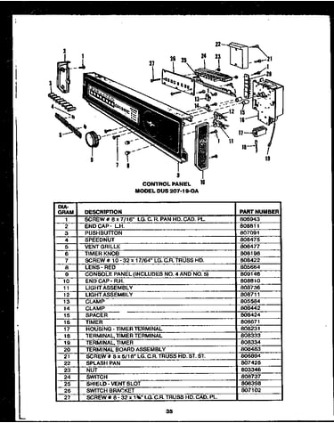 Control panel (dus207-19-oa)