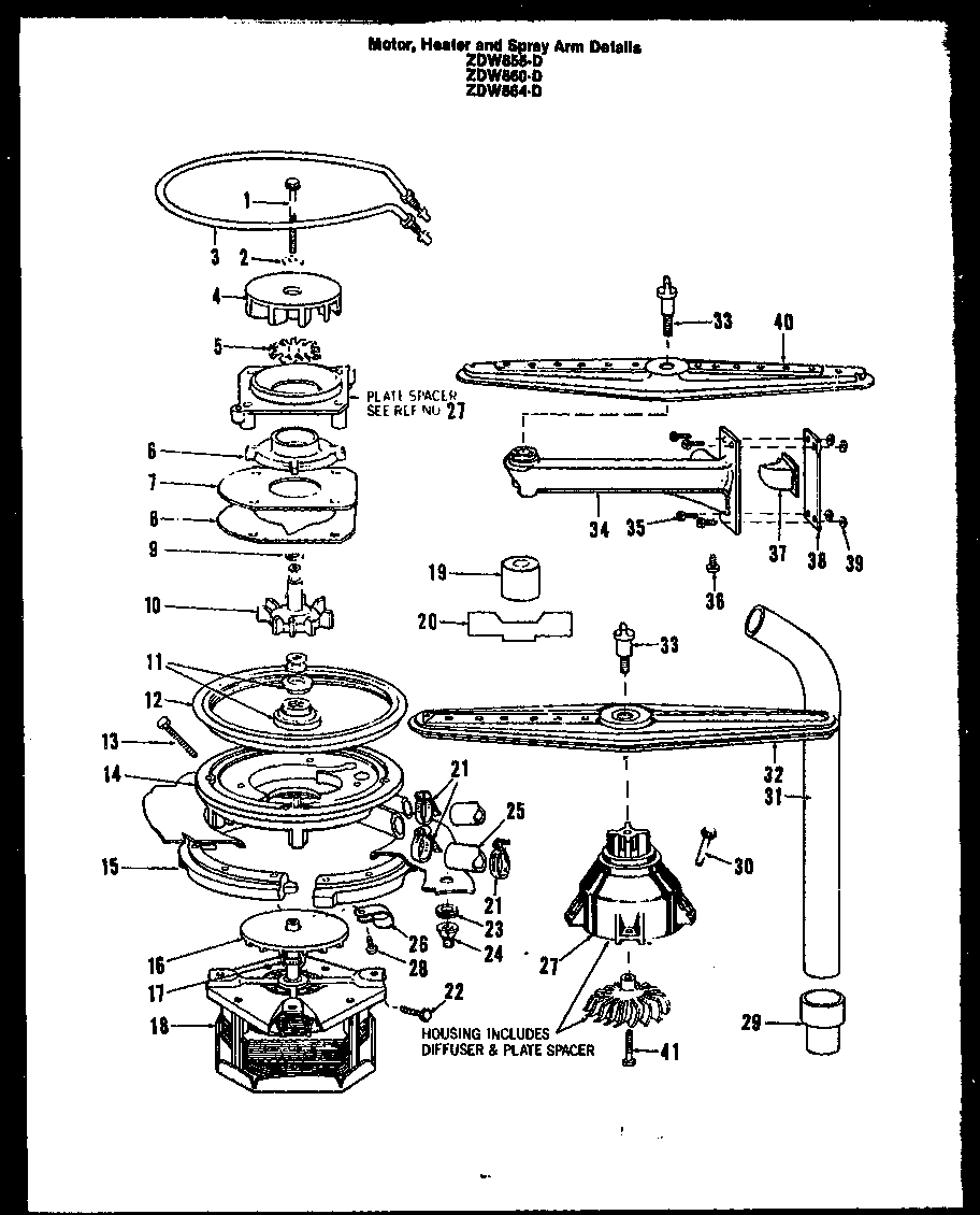 MOTOR (ZDW-855-D) (ZDW-860-D) (ZDW-864-D)