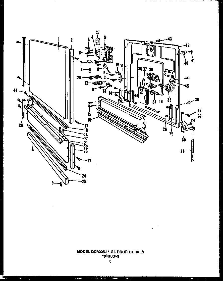 DOOR DETAILS (DCR-225-1A-OL) (DCR-225-1L-OL) (DCR-225-1H-OL) (DCR-225-1C-OL) (DCR-225-1W-OL)