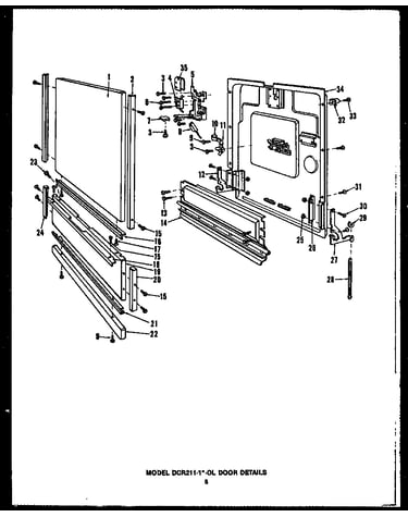 Door details (dcr-211-1h-ol) (dcr-211-1w-ol) (dcr-211-1l-ol)