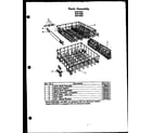 Modern Maid ZDW-860L rack assembly (zdw-864l) (zdw-860l) (zdw-855l) diagram