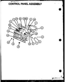 Control panel assembly (gax100l/p1139727nl) (dus200w/p1139728nw) (dus300l/p1139729nl) (dus300b/p1139729nb) (dus400b/p1139730nb) (dus500b/p1139731nb) (ddw550b/p1139735nb)