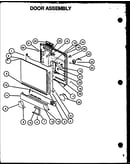 Door assembly (gax100l/p1139727nl) (dus200w/p1139728nw) (dus300l/p1139729nl) (dus300b/p1139729nb) (dus400b/p1139730nb) (dus500b/p1139731nb) (ddw550b/p1139735nb)