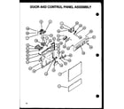 Caloric DUS400B/P1139730NB door and control panel assembly (dcs450w/p1139734nw) diagram