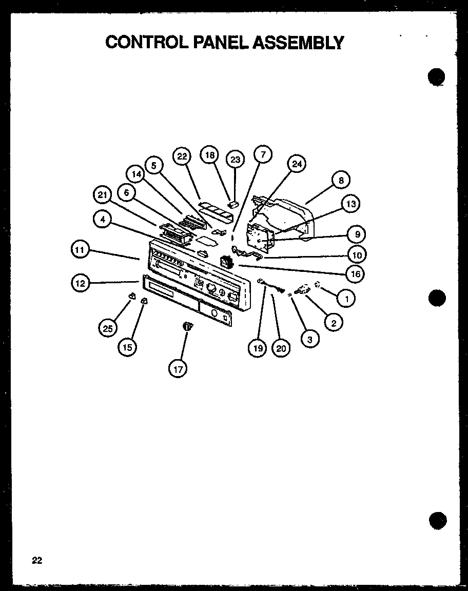 Control panel assembly (dus600b/p1139732nb) (dus600ww/p1139732nw) (ddw650b/p1139736nb) (ddw650ww/p1139736nw)