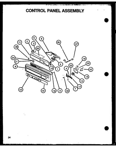 Control panel assembly (dus900b/p1139733nb) (ddw950b/p1139737nb) (ddw950ww/p1139737nw)