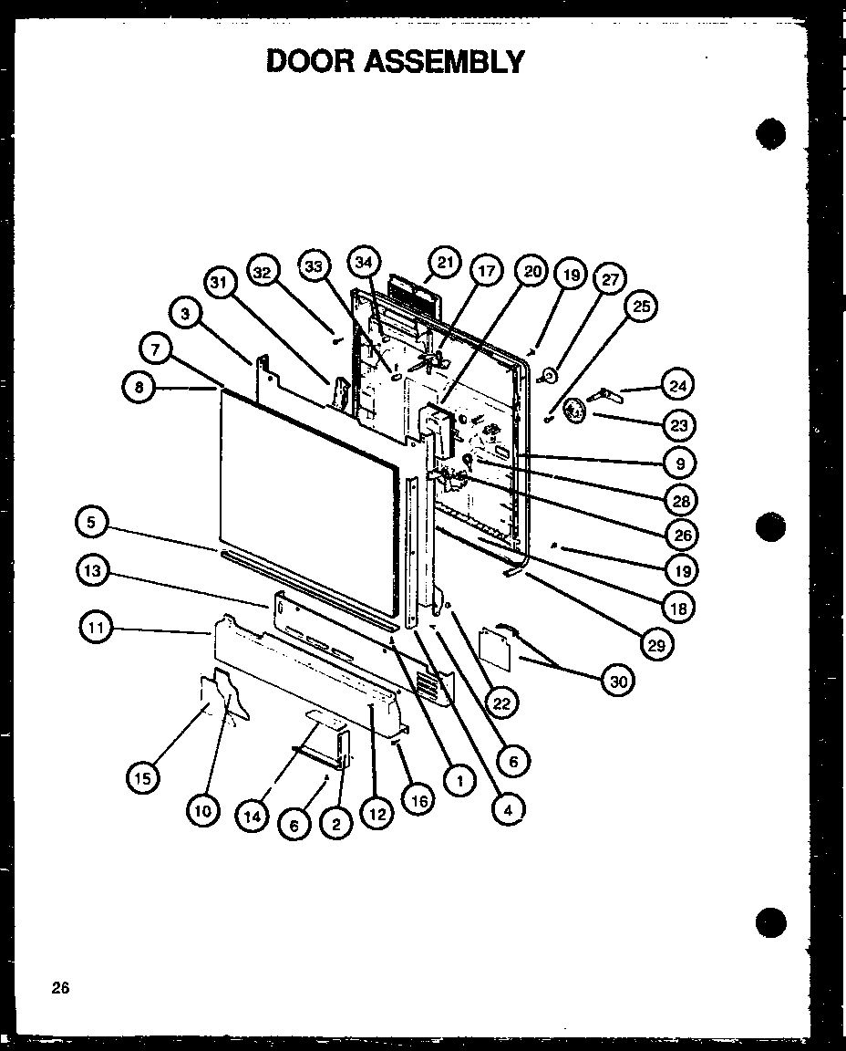Door assembly (dus600b/p1139732nb) (dus600ww/p1139732nw) (ddw650b/p1139736nb) (ddw650ww/p1139736nw) (dus900b/p1139733nb) (ddw950b/p1139737nb) (ddw950ww/p1139737nw)